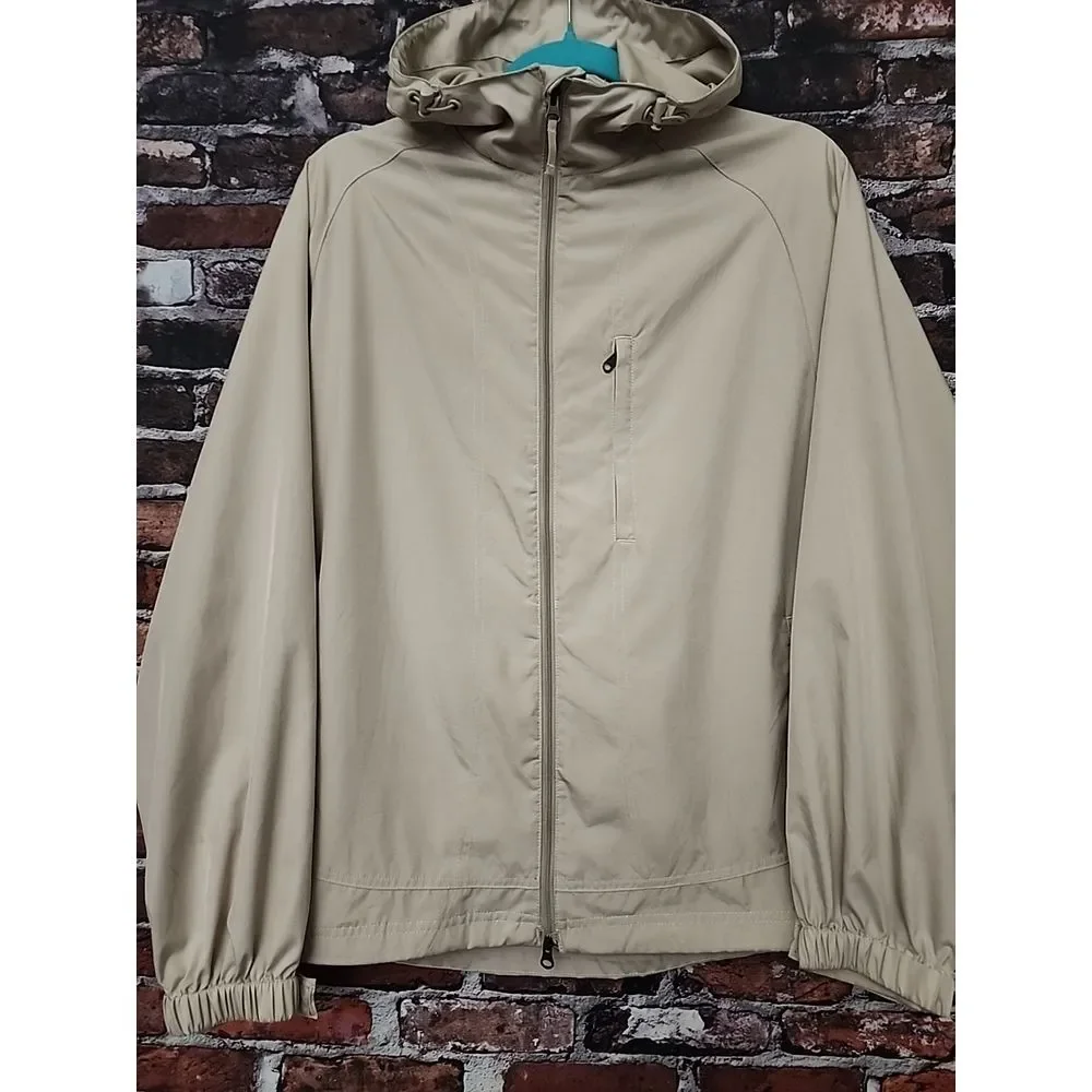 Royal Robbins Men's‎ M Windbreaker Jacket Tan Lightweight Hiking Gorpcore Hooded